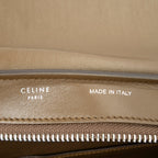 Shoulder Bag Small Tricolor Trapeze Brown Calfskin Leather