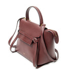 Shoulder Bag Micro Belt Bag Burgundy Grained Calfskin Leather