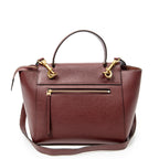 Shoulder Bag Micro Belt Bag Burgundy Grained Calfskin Leather