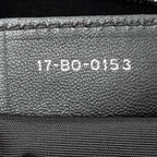 Shoulder Bag Soft Zip Shopping Tote Black Cannage Lambskin Leather