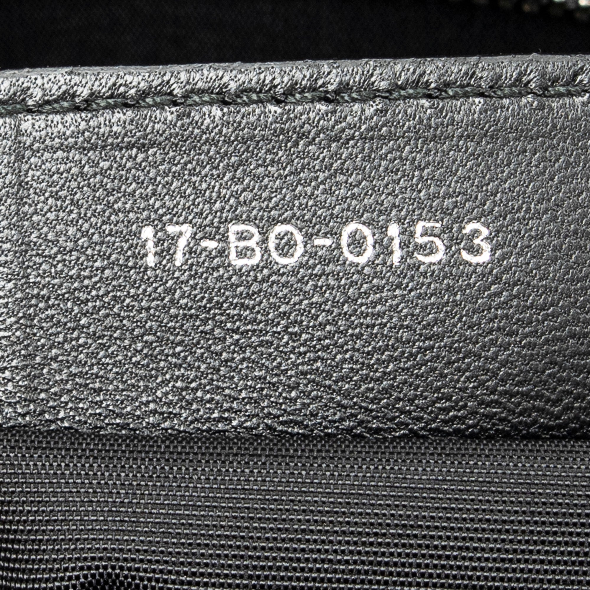 Shoulder Bag Soft Zip Shopping Tote Black Cannage Lambskin Leather