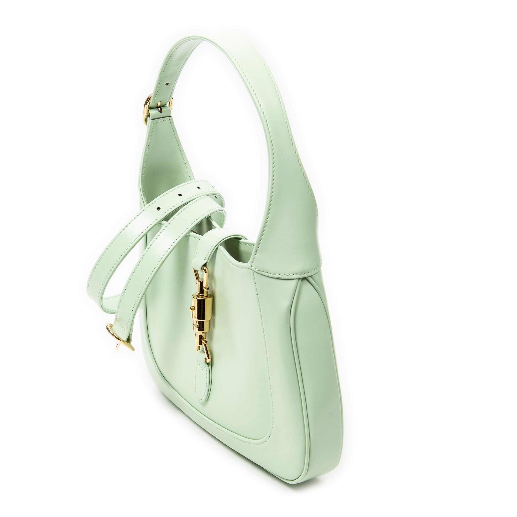 Shoulder Bag Small Jackie 1961 Light Green Smooth Calfskin Leather