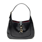 Shoulder Bag Small Jackie Hobo Black Smooth Calfskin Leather