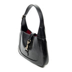 Shoulder Bag Small Jackie Hobo Black Smooth Calfskin Leather