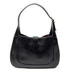 Shoulder Bag Small Jackie Hobo Black Smooth Calfskin Leather