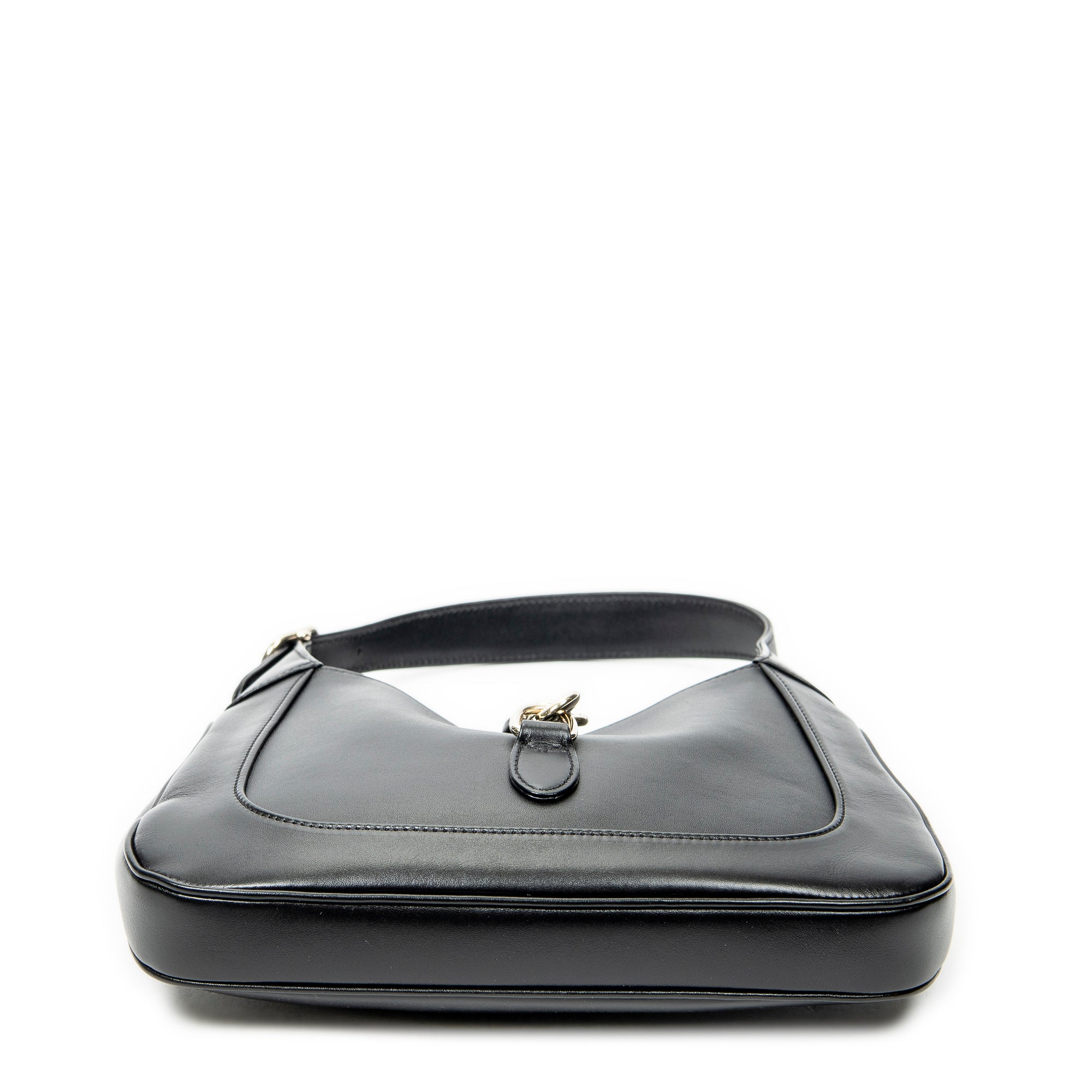 Shoulder Bag Small Jackie Hobo Black Smooth Calfskin Leather