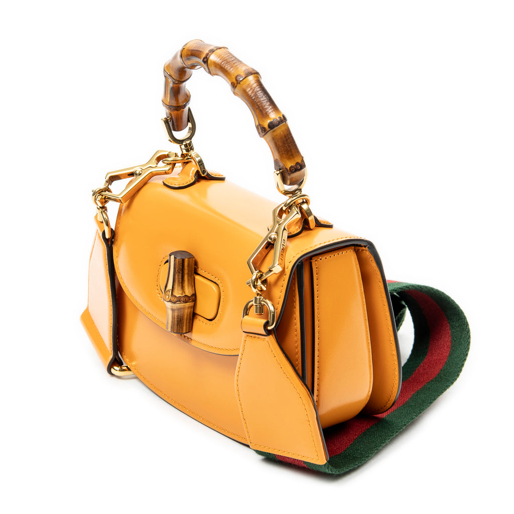 Shoulder Bag Mini Bamboo 1947 Orange Smooth Calfskin Leather