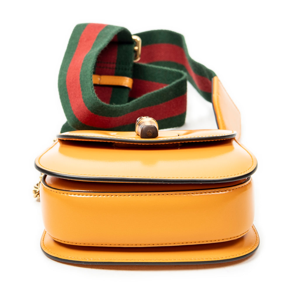 Shoulder Bag Mini Bamboo 1947 Orange Smooth Calfskin Leather
