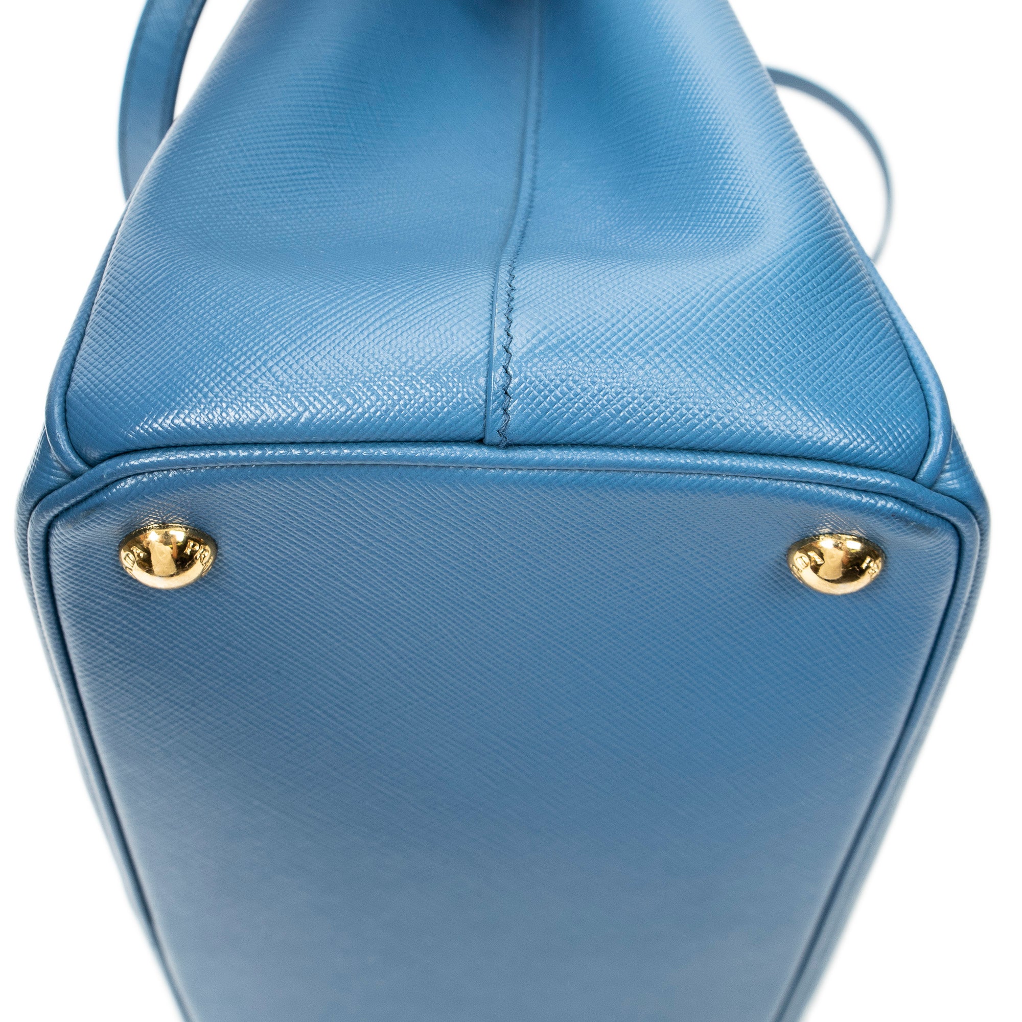 Shoulder Bag Medium Galleria Double Zip Tote Light Blue Saffiano Leather