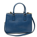 Shoulder Bag Medium Galleria Double Zip Tote Dark Blue Saffiano Leather