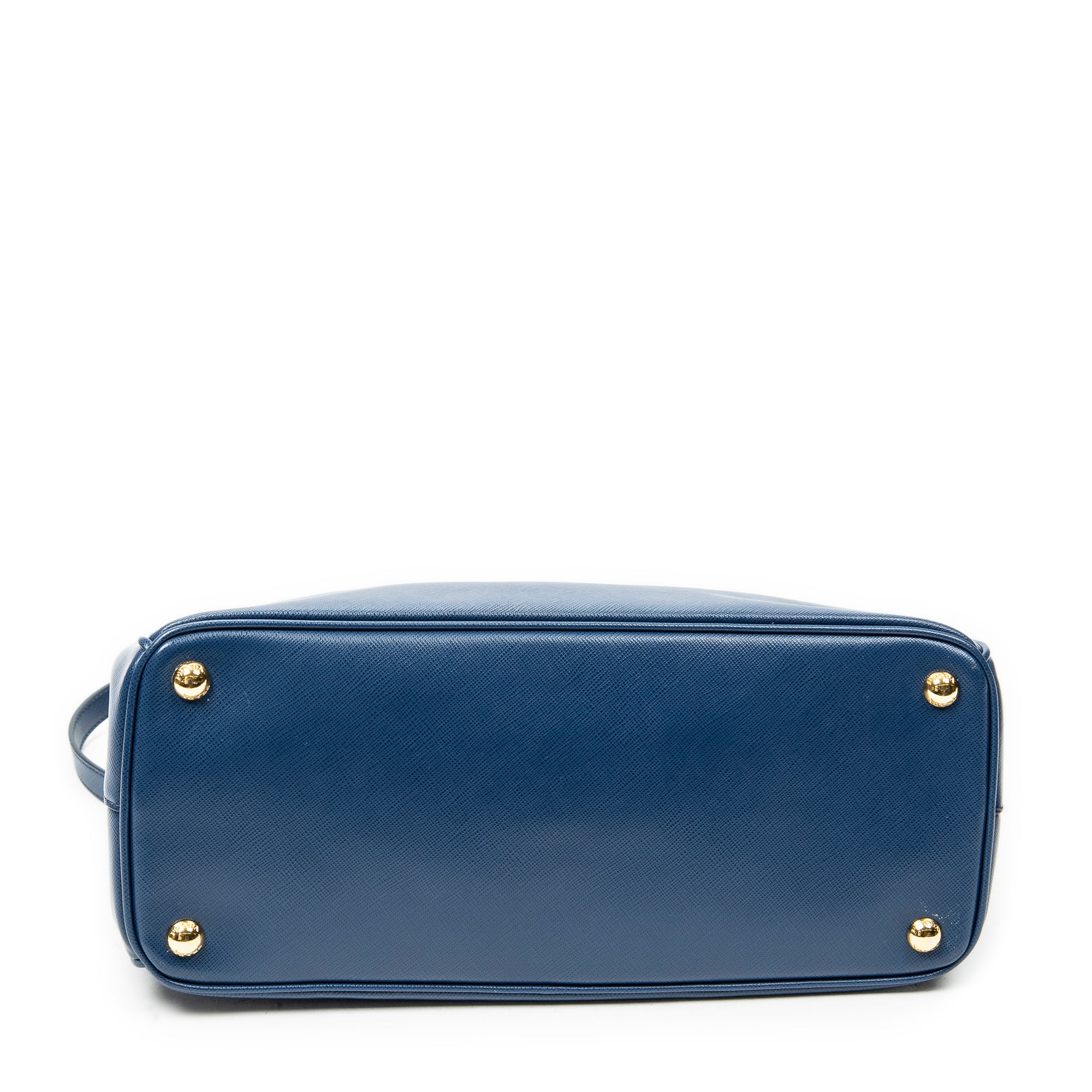 Shoulder Bag Medium Galleria Double Zip Tote Dark Blue Saffiano Leather