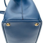 Shoulder Bag Medium Galleria Double Zip Tote Dark Blue Saffiano Leather