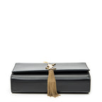 Shoulder Bag Medium Tassel Kate Black Calfskin Leather