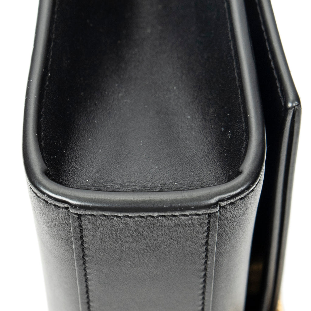 Shoulder Bag Medium Tassel Kate Black Calfskin Leather