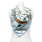 Scarf Scarf Light Blue 100% Twill Silk