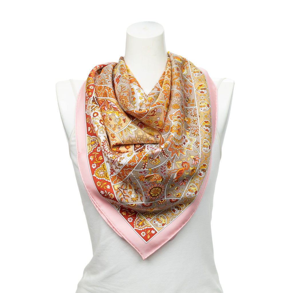 Scarf Scarf Pink 100% Twill Silk