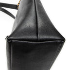 Shoulder Bag Large CC Chain Dome Tote Black Caviar Leather