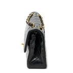 Shoulder Bag Classic Double Flap 23 Black Quilted Lambskin Leather