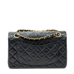 Shoulder Bag Classic Double Flap 23 Black Quilted Lambskin Leather