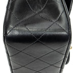 Shoulder Bag Classic Double Flap 23 Black Quilted Lambskin Leather