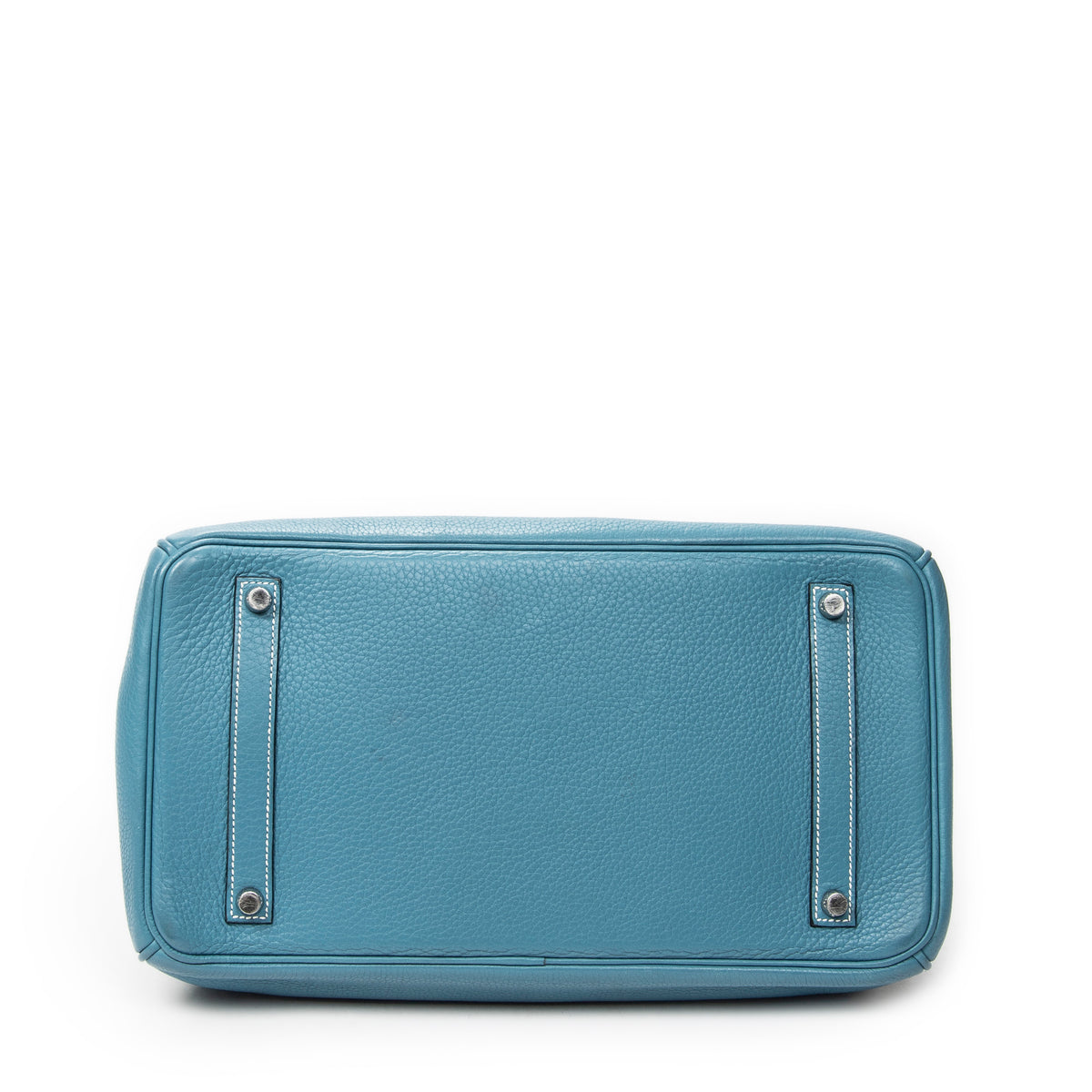 Handbag Birkin Retourne 35 Blue Jean Togo Leather