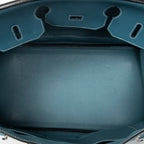 Handbag Birkin Retourne 35 Blue Jean Togo Leather