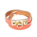 Bracelet Rivale Double Tour Bracelet Pink Epsom Leather