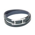 Bracelet Behapi Double Tour Bracelet T5 Dark Green Swift Leather
