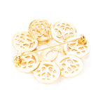 Brooch CC Floral Brooch Gold Gold Plated