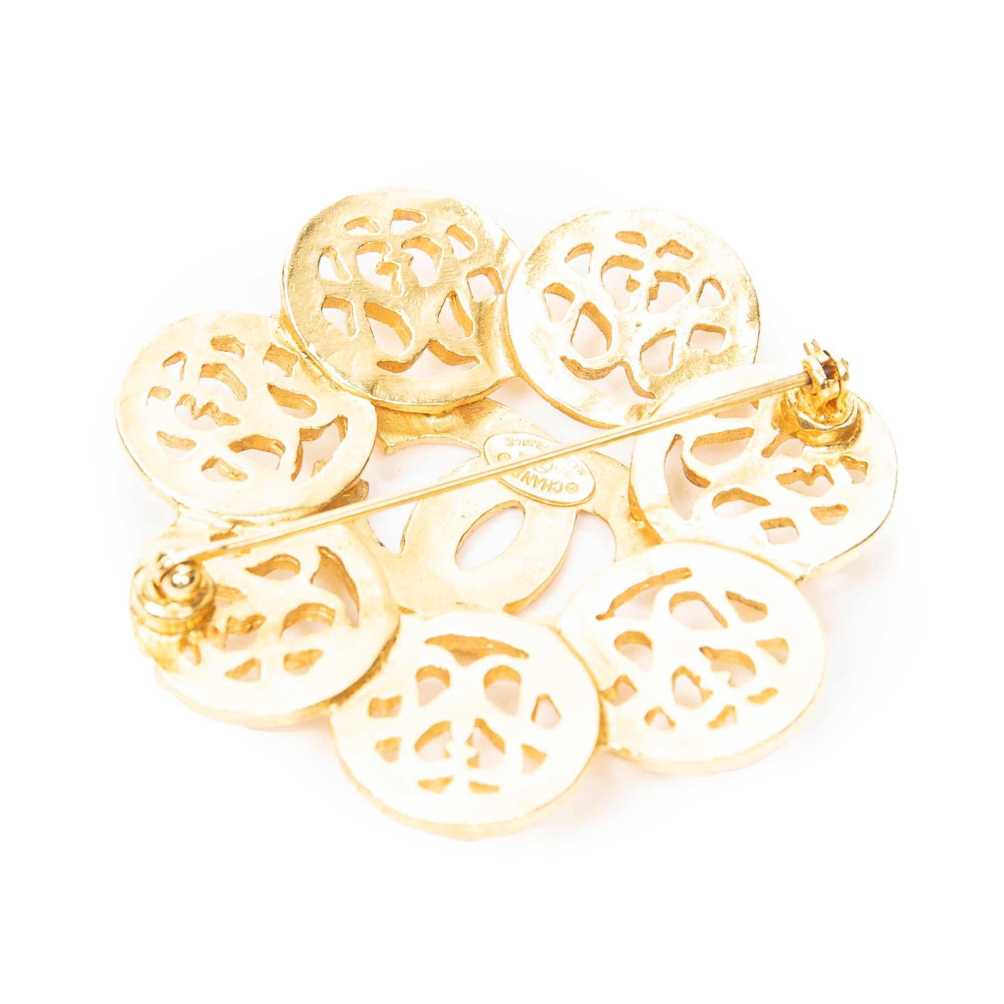 Brooch CC Floral Brooch Gold Gold Plated