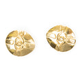 Earrings CC Oval Clip On Earrings Gold Gold Plated