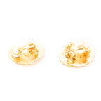 Earrings CC Oval Clip On Earrings Gold Gold Plated