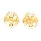 Earrings CC Oval Clip On Earrings Gold Gold Plated