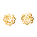 Earrings CC Heart Cross Clip On Earrings Gold Gold Plated