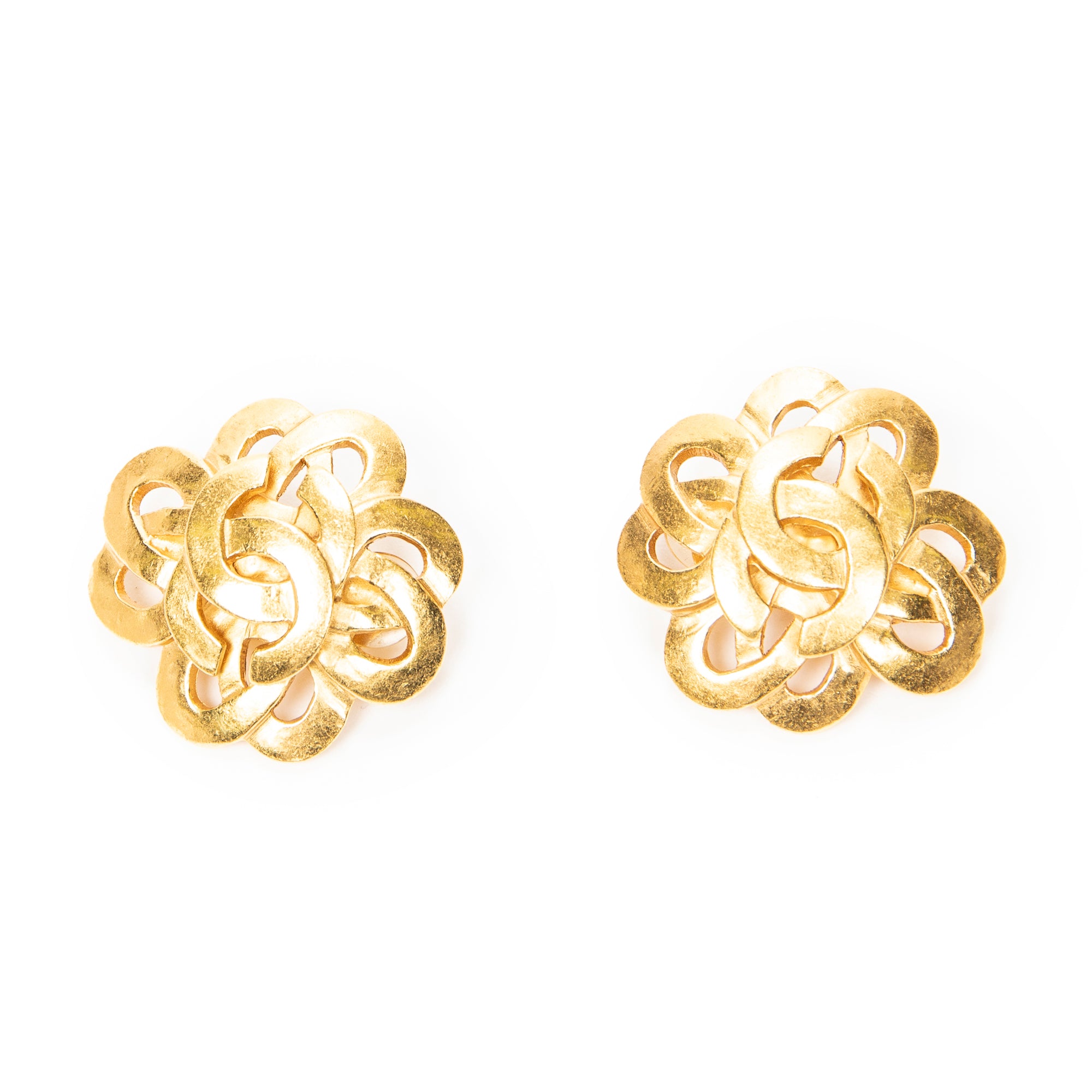 Earrings CC Heart Cross Clip On Earrings Gold Gold Plated