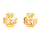 Earrings CC Heart Cross Clip On Earrings Gold Gold Plated