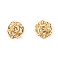 Earrings CC Round Clip On Earrings Gold Gold Plated