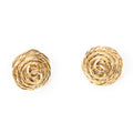 Earrings CC Round Clip On Earrings Gold Gold Plated