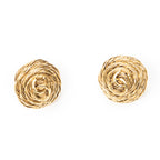 Earrings CC Round Clip On Earrings Gold Gold Plated