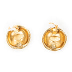 Earrings CC Round Clip On Earrings Gold Gold Plated