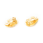 Earrings CC Oval Clip On Earrings Gold Gold Plated