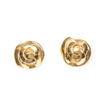 Earrings CC Round Clip On Earrings Gold Gold Plated
