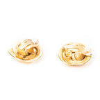 Earrings CC Round Clip On Earrings Gold Gold Plated