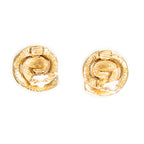 Earrings CC Round Clip On Earrings Gold Gold Plated