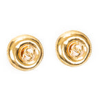 Earrings CC Round Clip On Earrings Gold Gold Plated