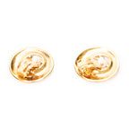 Earrings CC Round Clip On Earrings Gold Gold Plated