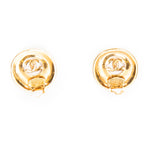 Earrings CC Round Clip On Earrings Gold Gold Plated