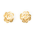 Earrings CC Twisted Flower Clip On Earrings Gold Gold Plated