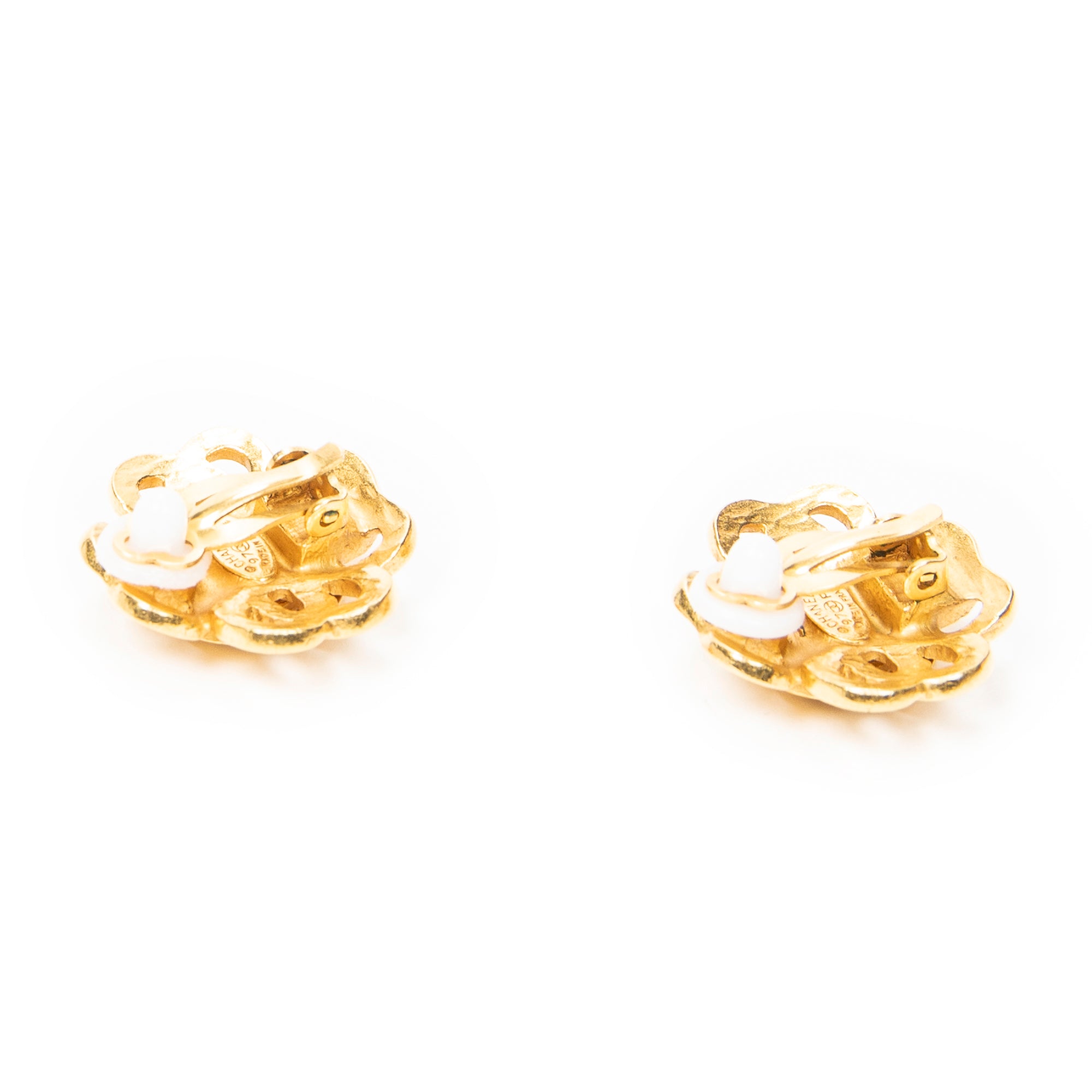 Earrings CC Twisted Flower Clip On Earrings Gold Gold Plated