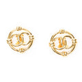 Earrings CC Round Clip On Earrings Gold Gold Plated